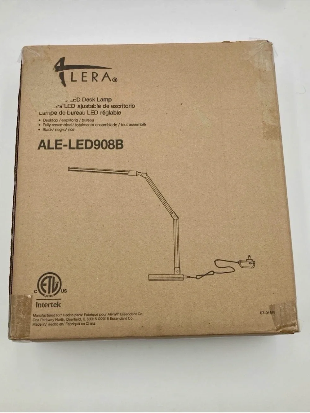 Alera ALE-LED908B Adjustable Desk Lamp for Office Or Home Use Brand New Open Box